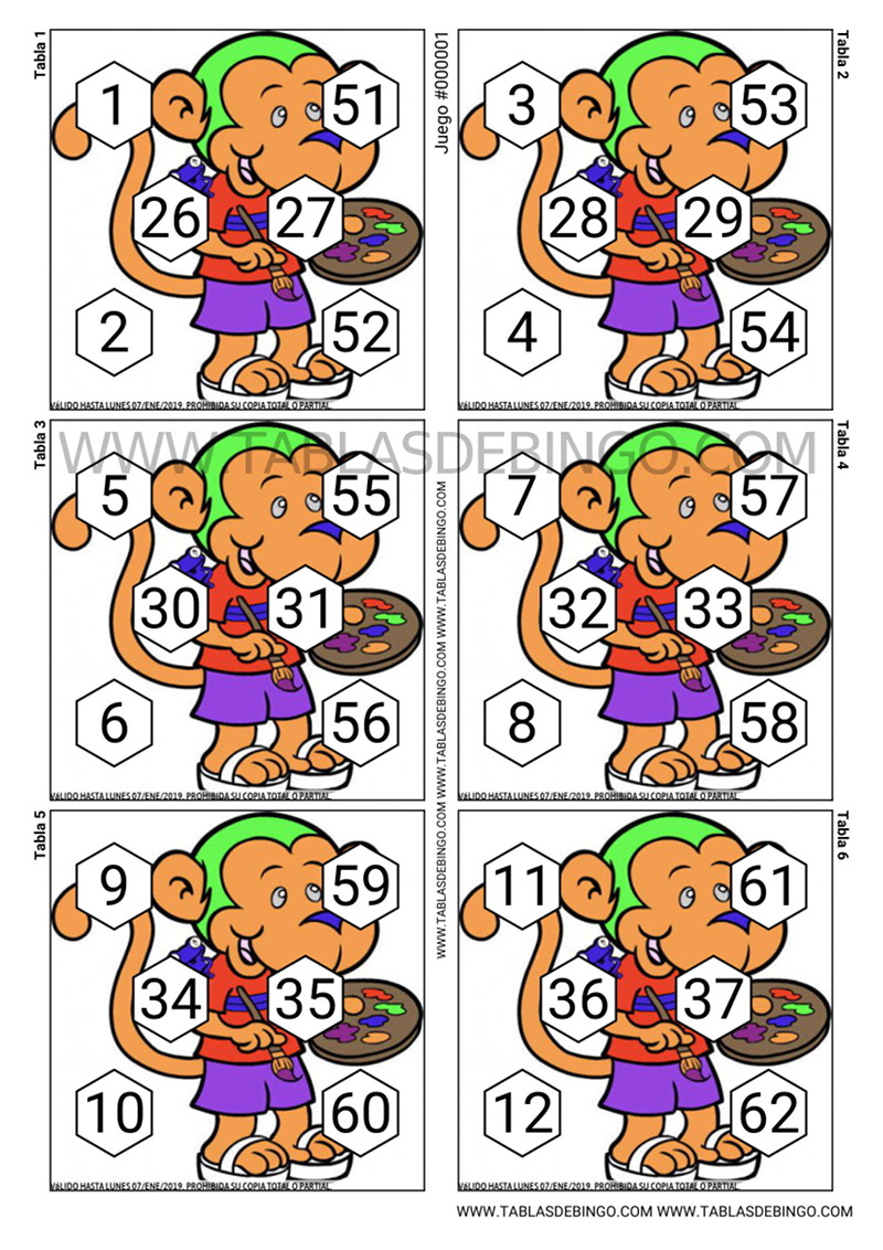 Super Bingo - 6 tabla